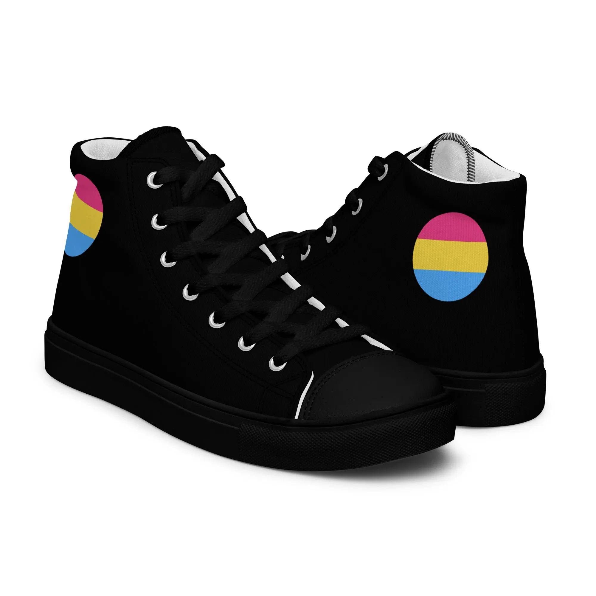 Pansexual Pan Pride Men’s High Top Canvas Athletic Shoes