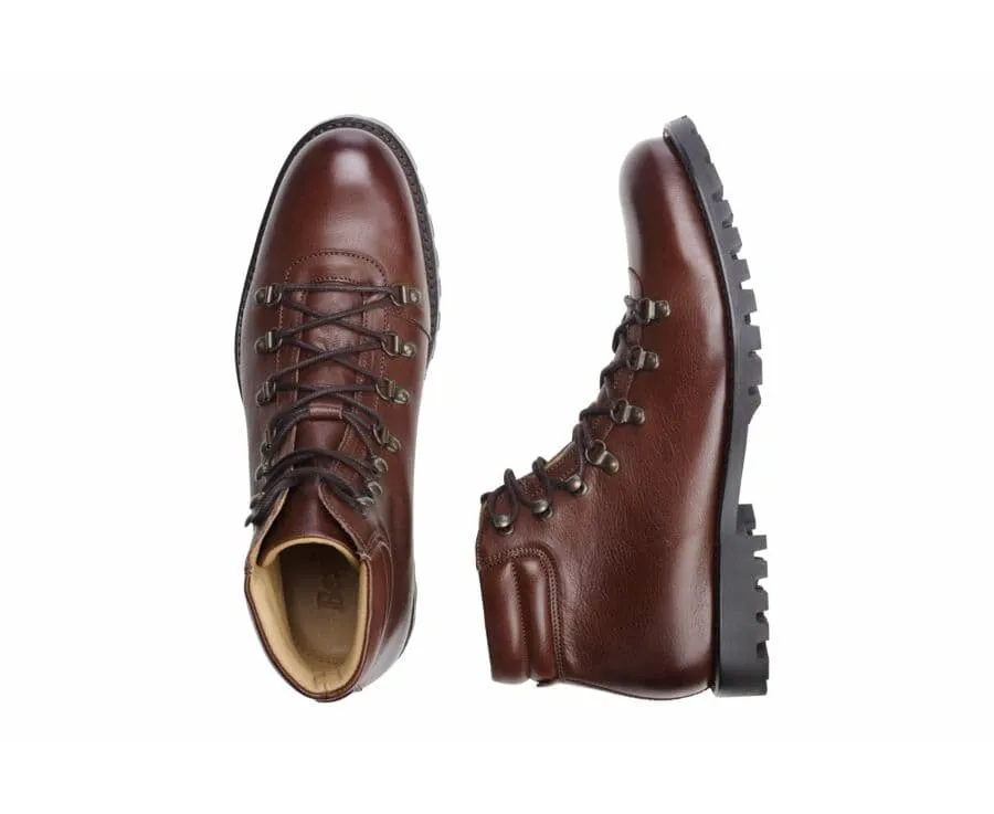 Patina chocolate lace-up Outdoor Boots  - GOSFIELD