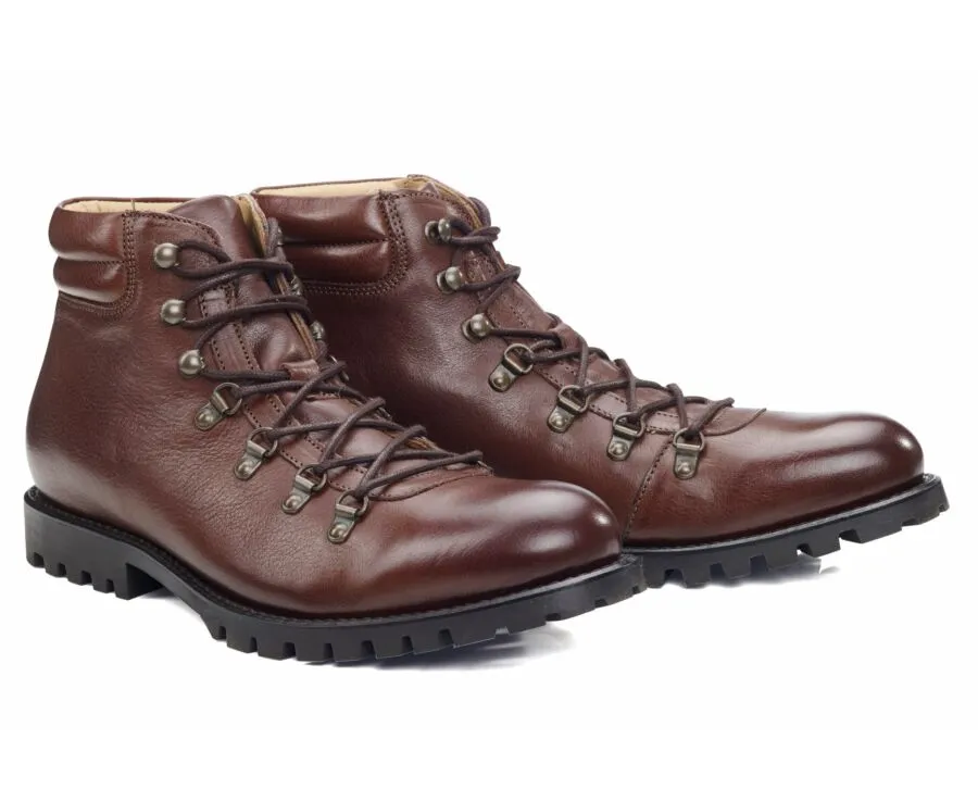 Patina chocolate lace-up Outdoor Boots  - GOSFIELD