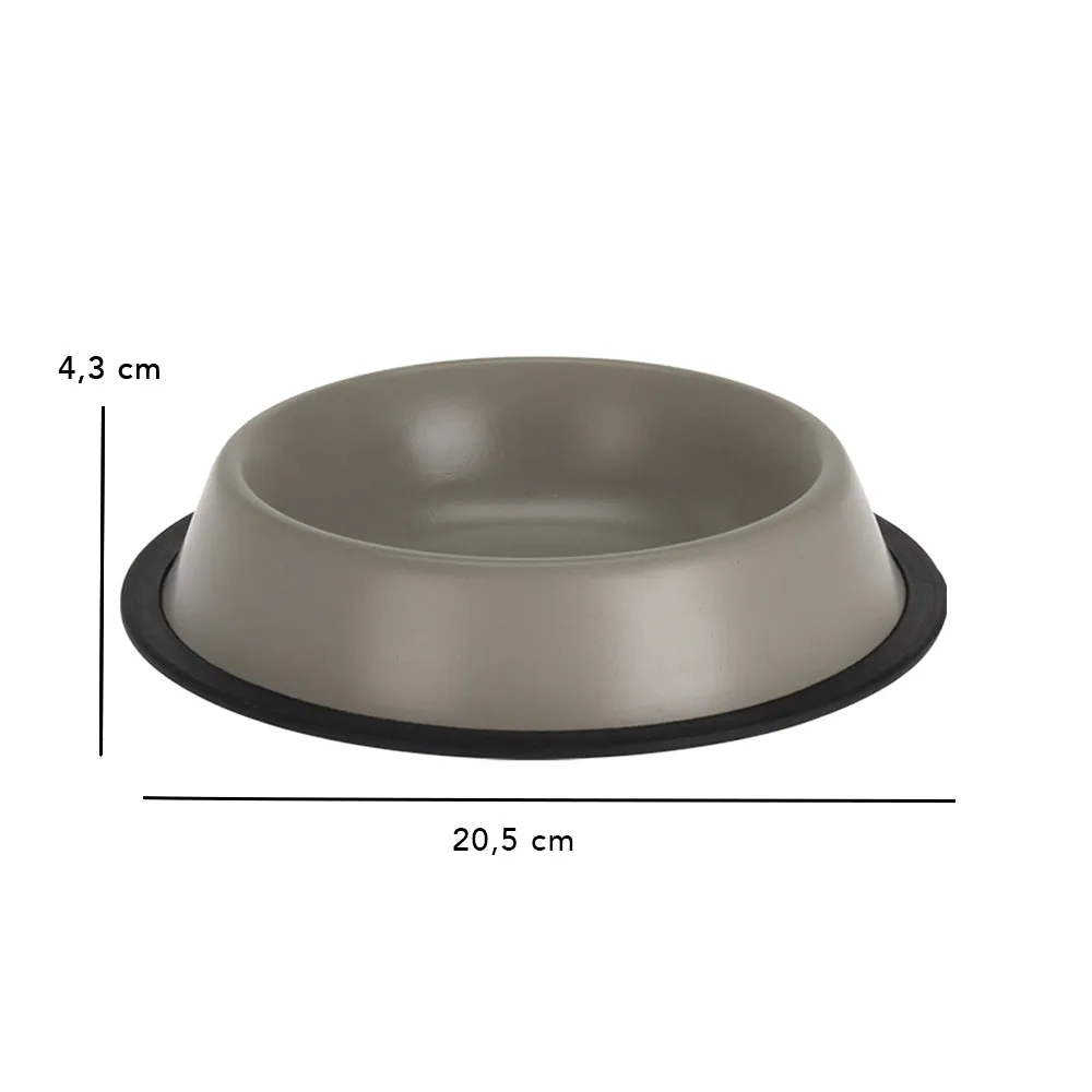 Pet Dog Bowl with Anti-Slip Rubber Rim - 430ml