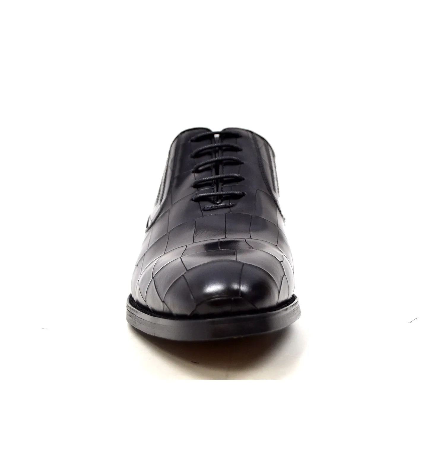 Phoenix Oxford Leather Dress Shoes - Black & Bordeaux