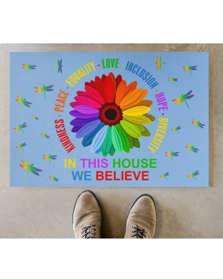 Pride Doormat For Equality Bisexual Gifts, Indoor Mat For Lesbian, Lesbian Gift