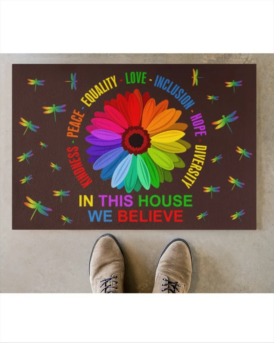 Pride Doormat For Equality Bisexual Gifts, Indoor Mat For Lesbian, Lesbian Gift