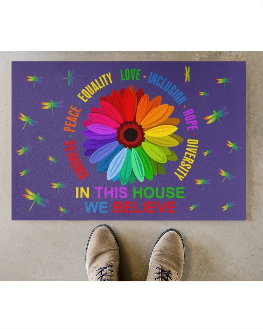 Pride Doormat For Equality Bisexual Gifts, Indoor Mat For Lesbian, Lesbian Gift