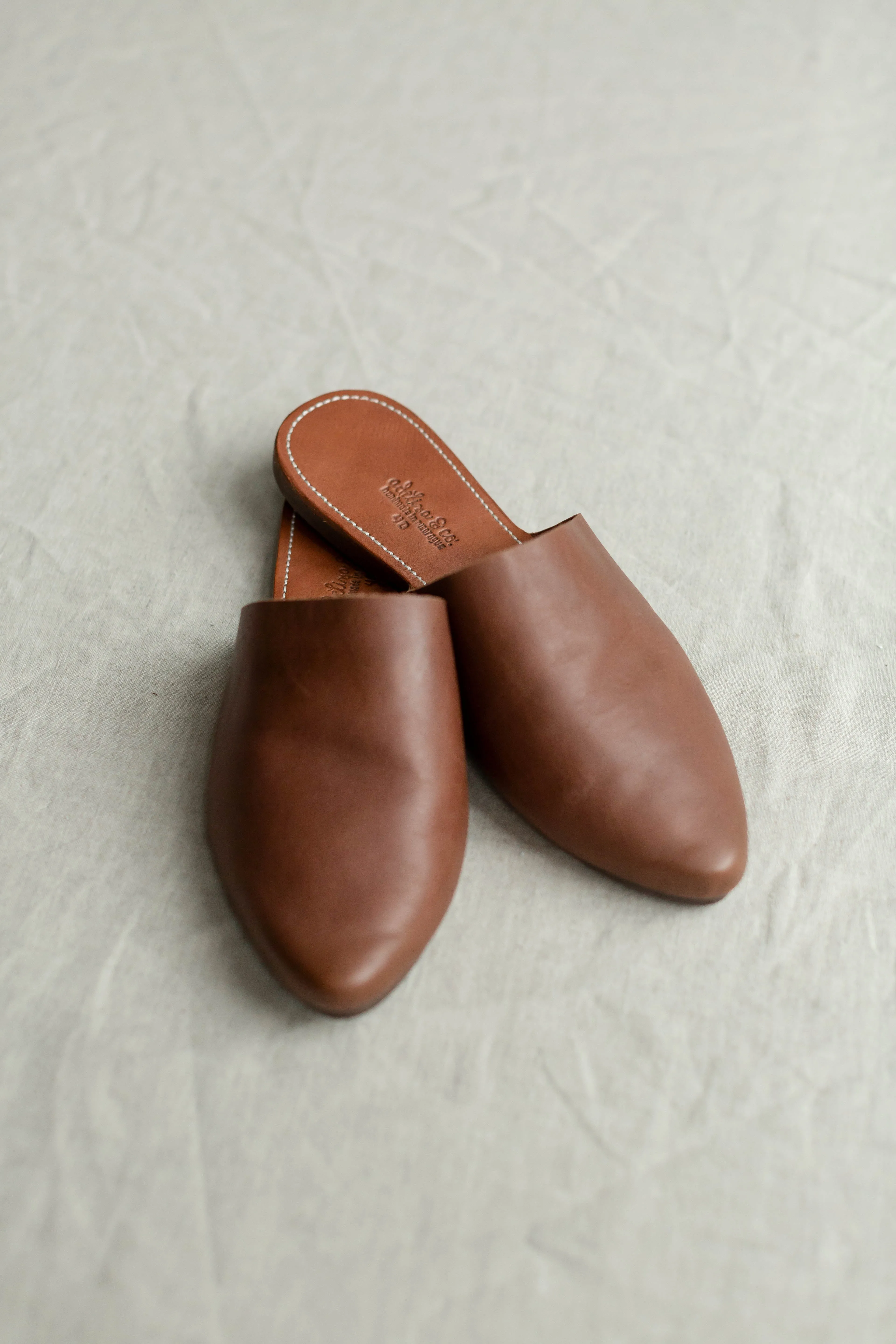 Deep Brown Providence Handmade Leather Mules