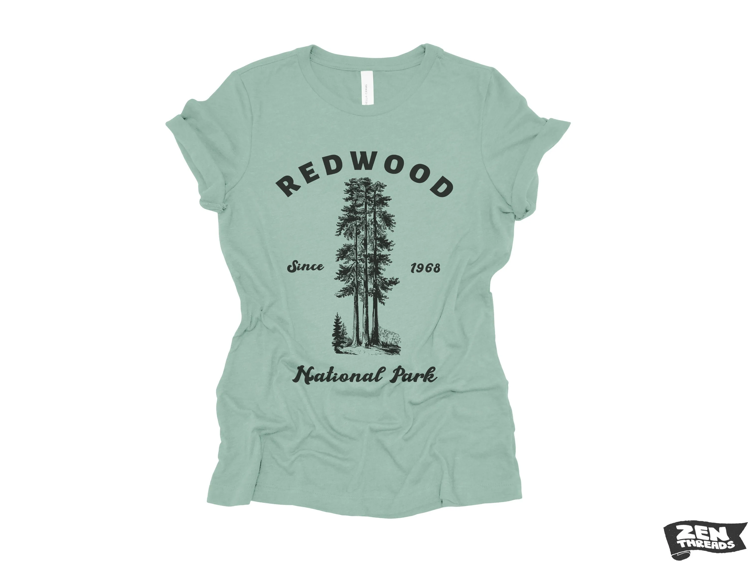 Redwood Women's Boyfriend Tee - National Park T-Shirt for Hiking & Camping