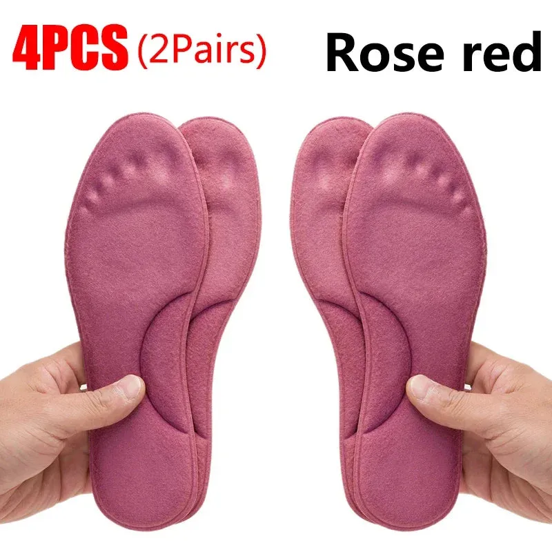 Self-Heating Arch Support Insoles w/ Memory Foam for Men and Women. 2-pairs