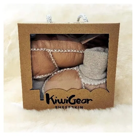 Sheepskin Baby Booties - Sand