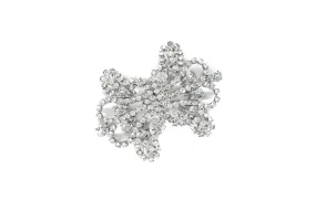 Silver Rhinestone Connector - Closure - 1 Piece