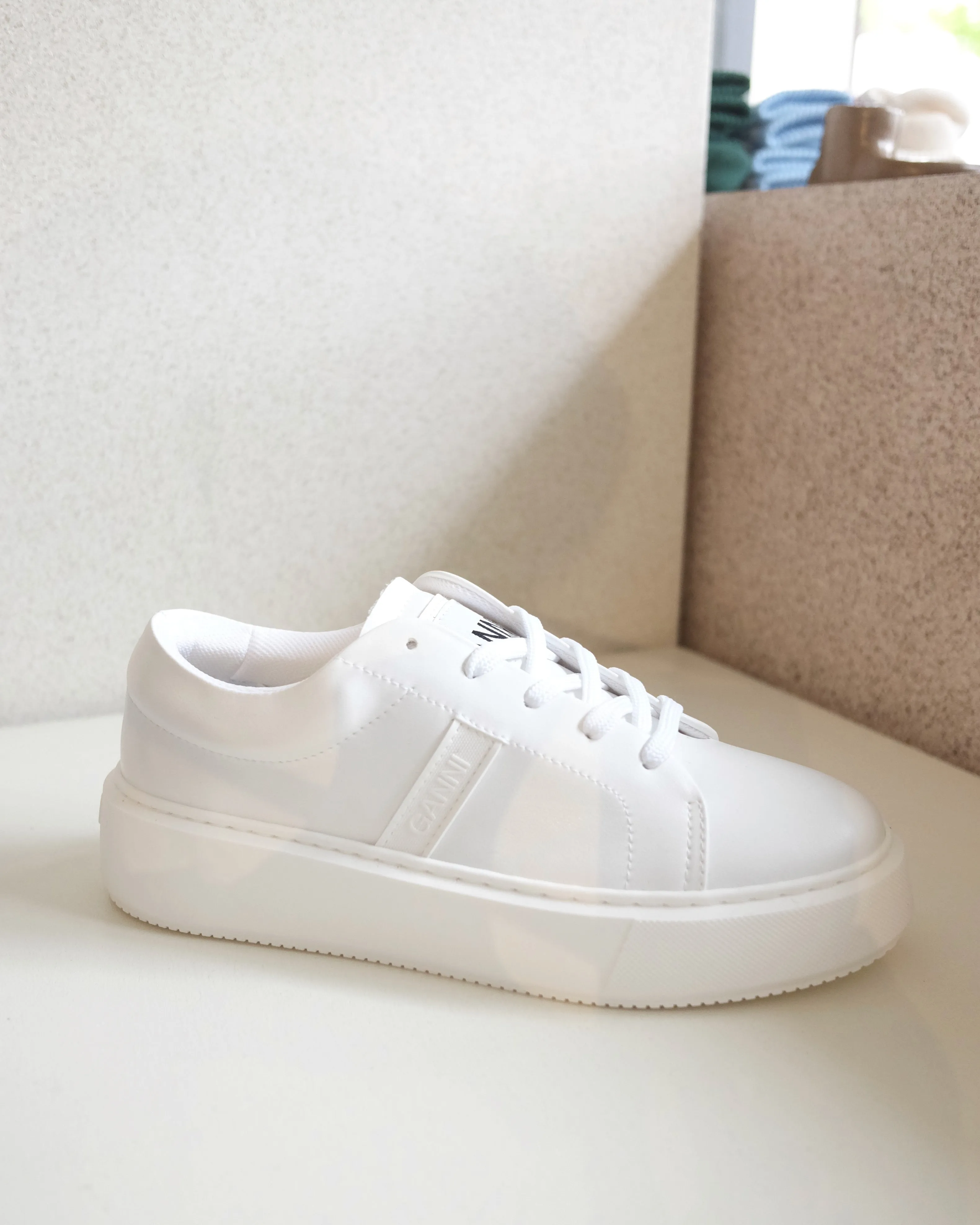 Sporty Mix Sneakers, Egret White