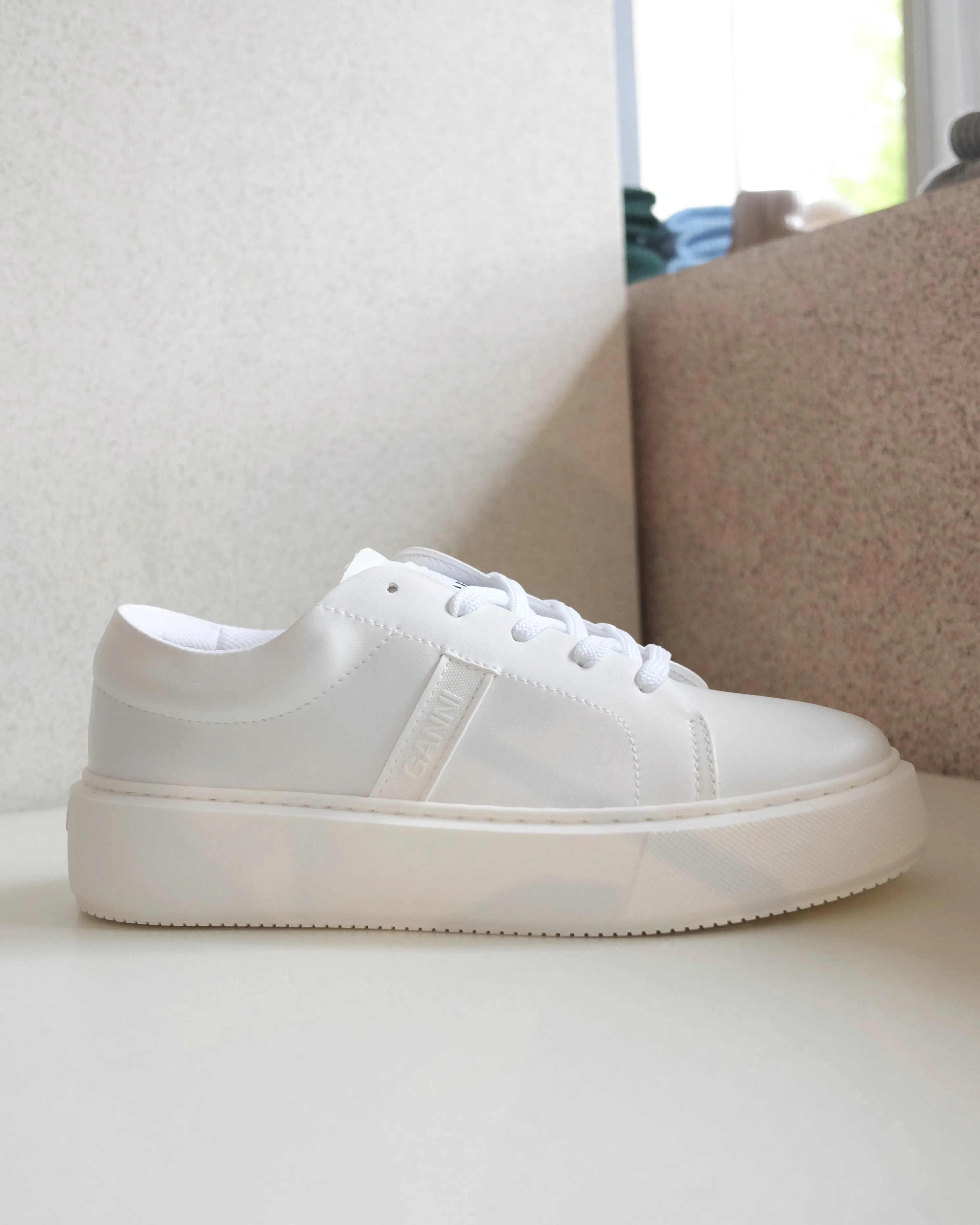 Sporty Mix Sneakers, Egret White