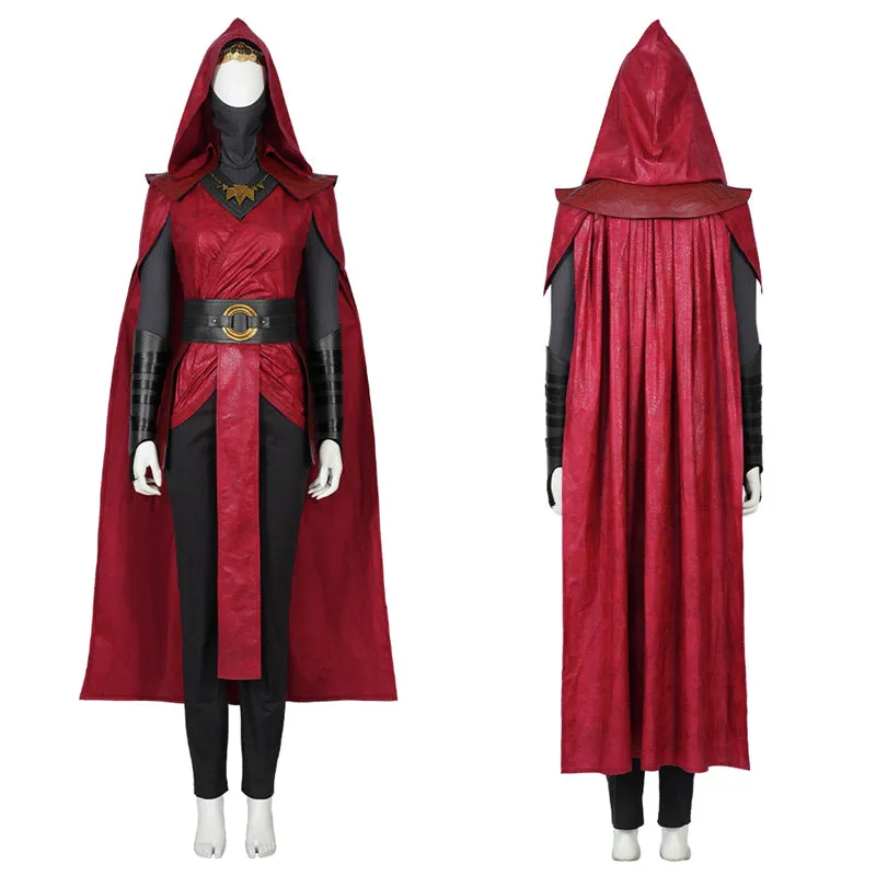 Star Wars Cosplay Nightsister Merrin Costume Witch Merrin Red Robe Halloween Party Suit