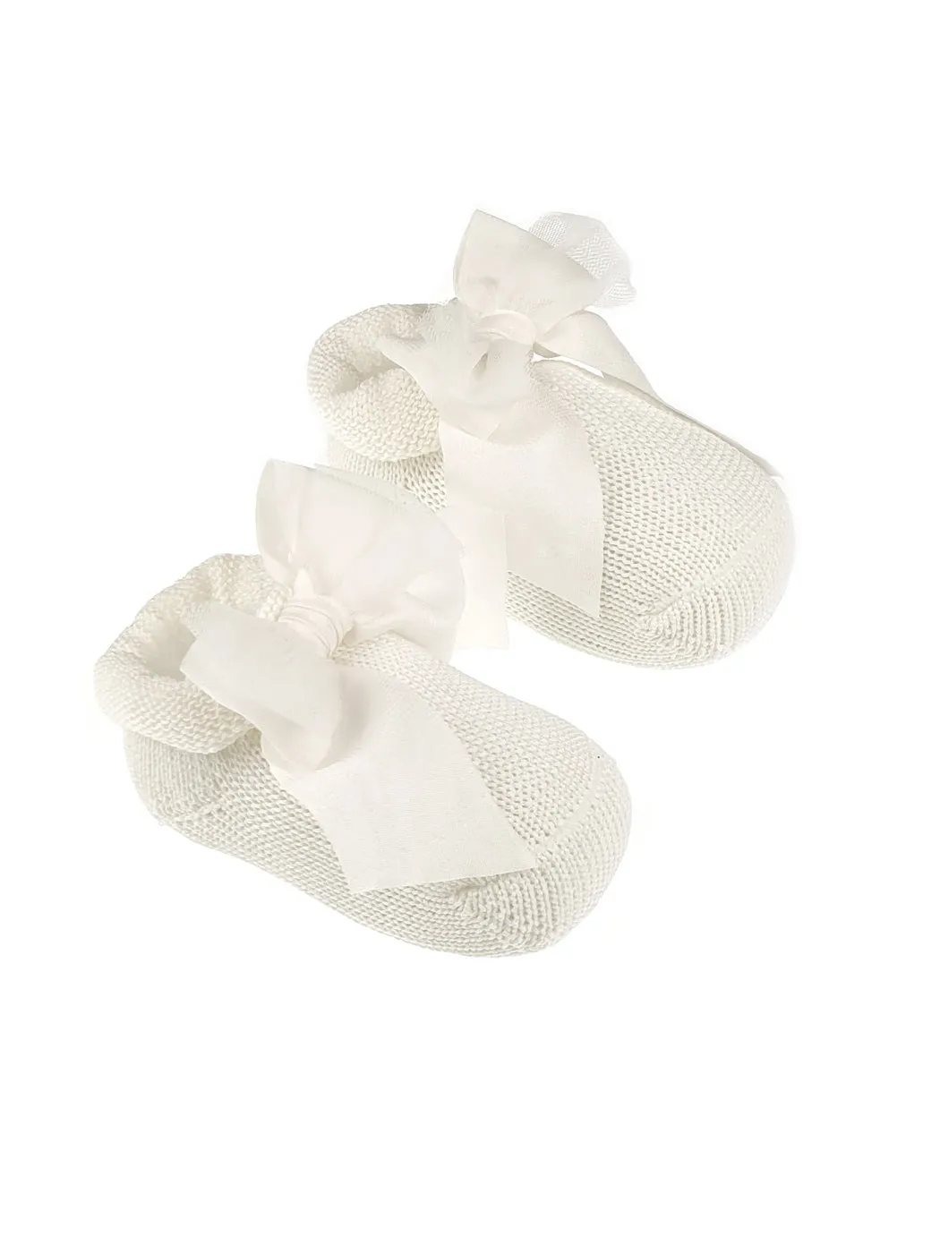 STORY LORIS - Baby Girls ivory Headband & Booties Gift Set-21152