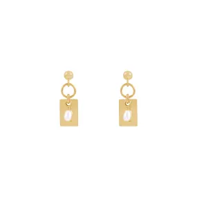 Tara Freshwater Pearl Earrings - Gold