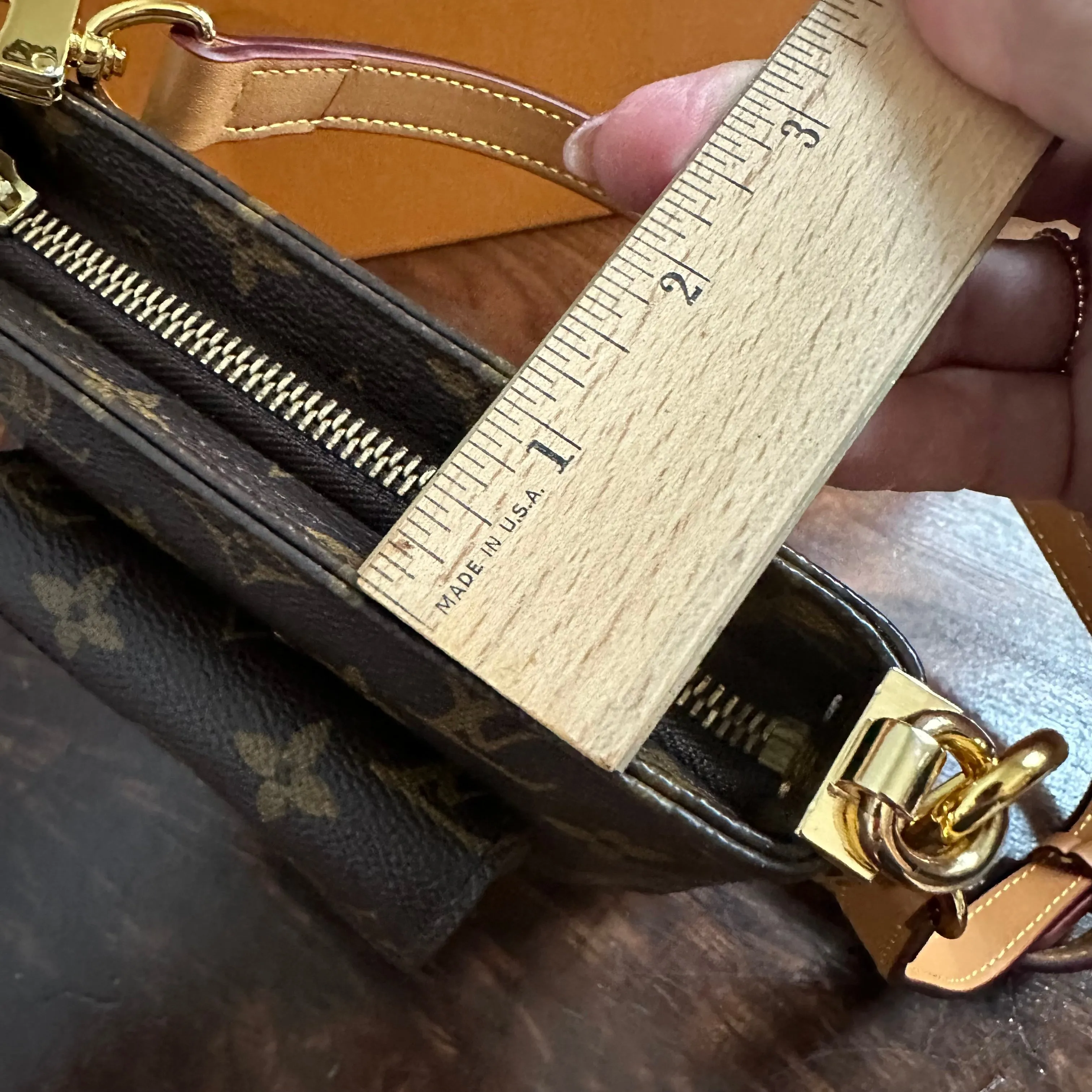 The Junco Crossbody - Vintage LV Monogram in Vachetta