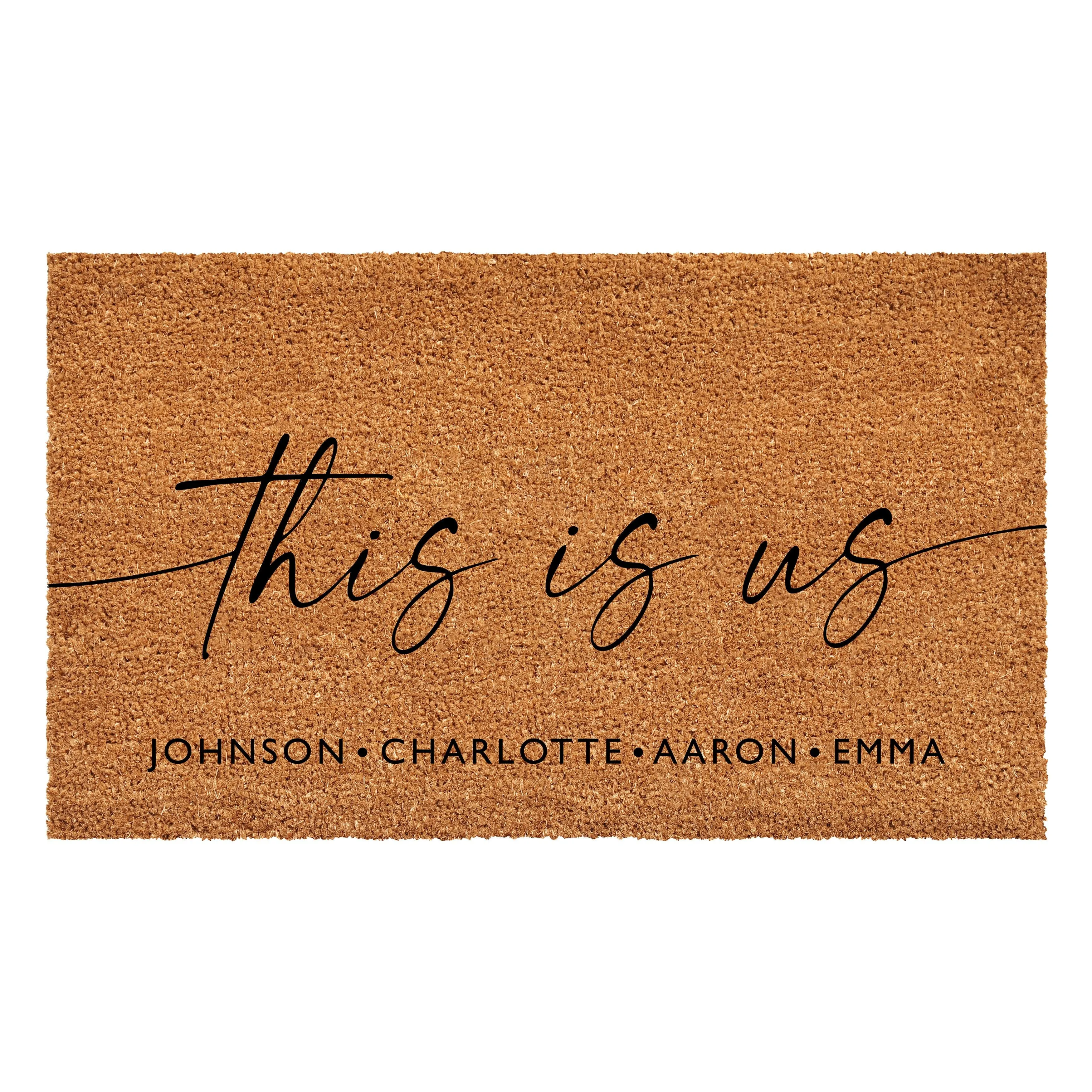 This is Us Personalized Doormat