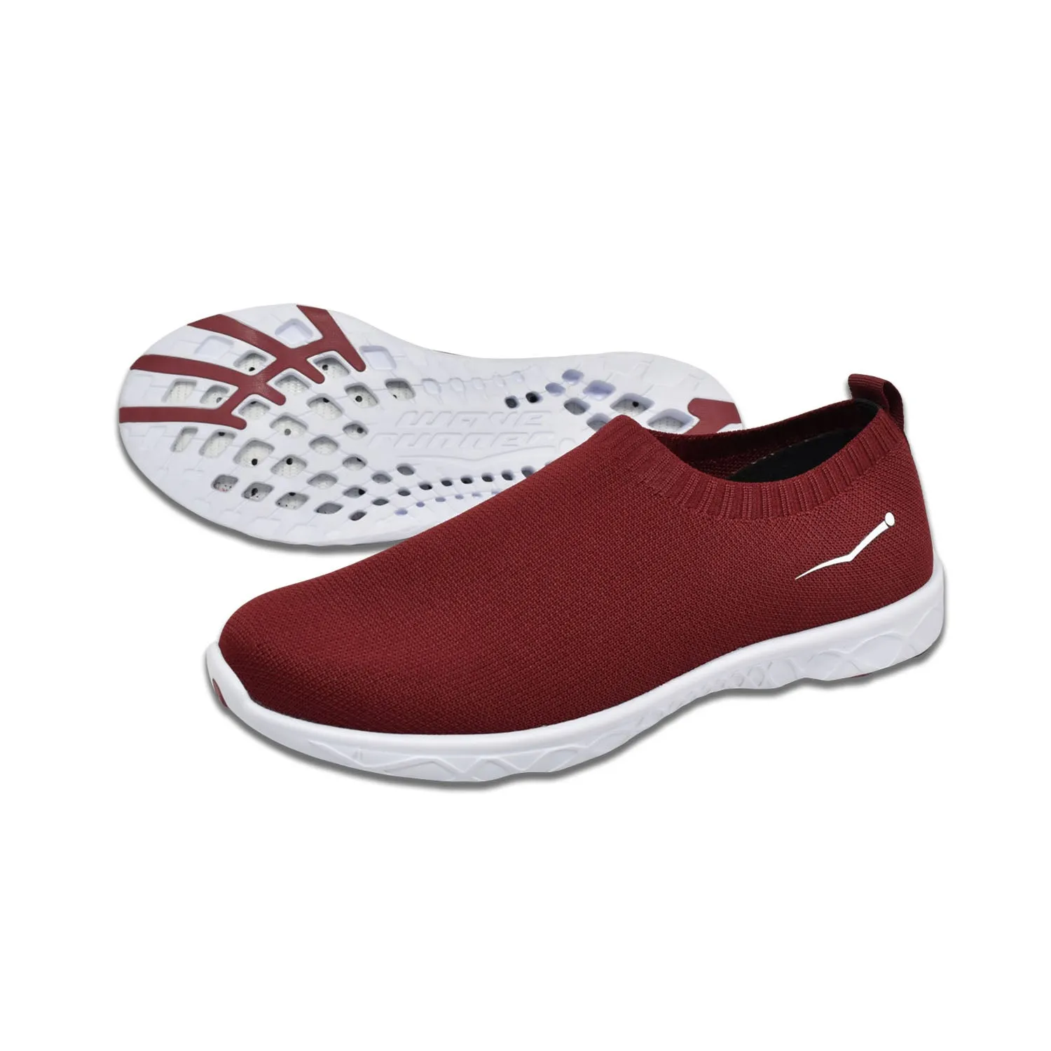 Unisex Aqua Slip-On Maroon